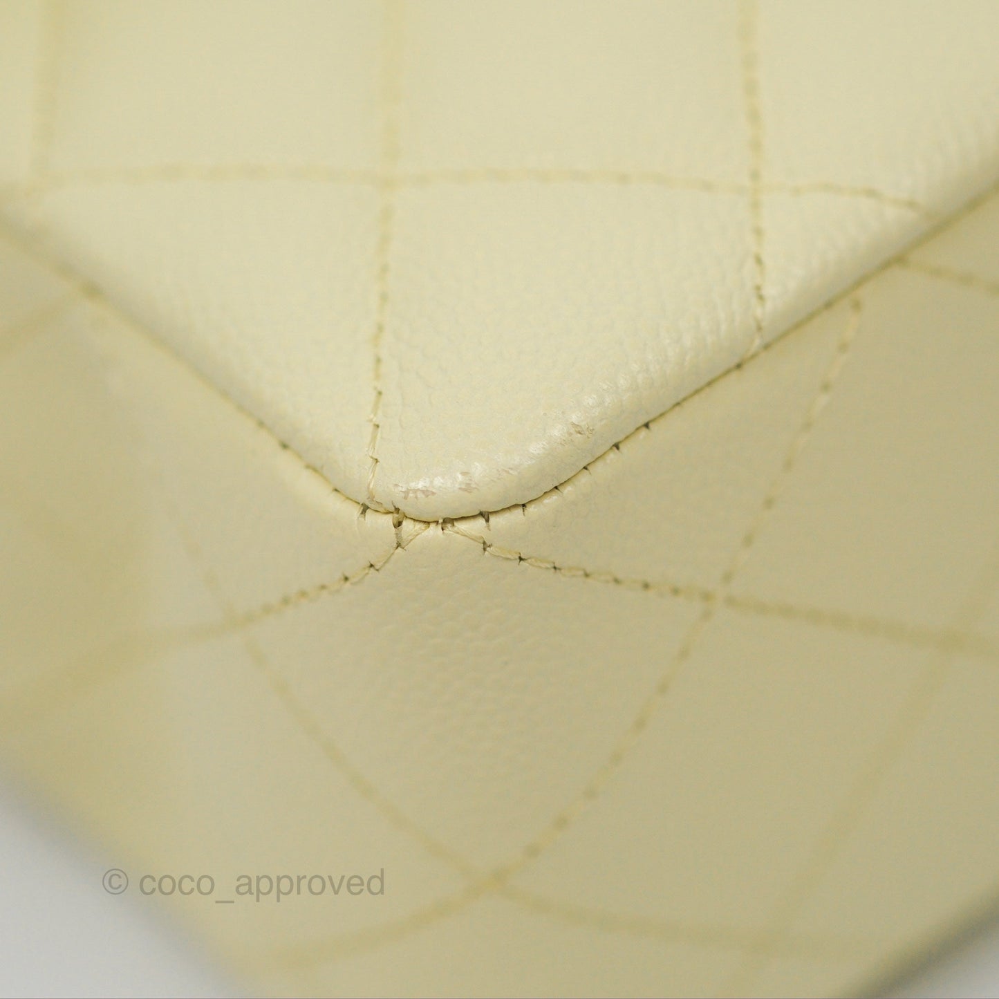Chanel Small Classic Flap Quilted Yellow Caviar Gold Hardware