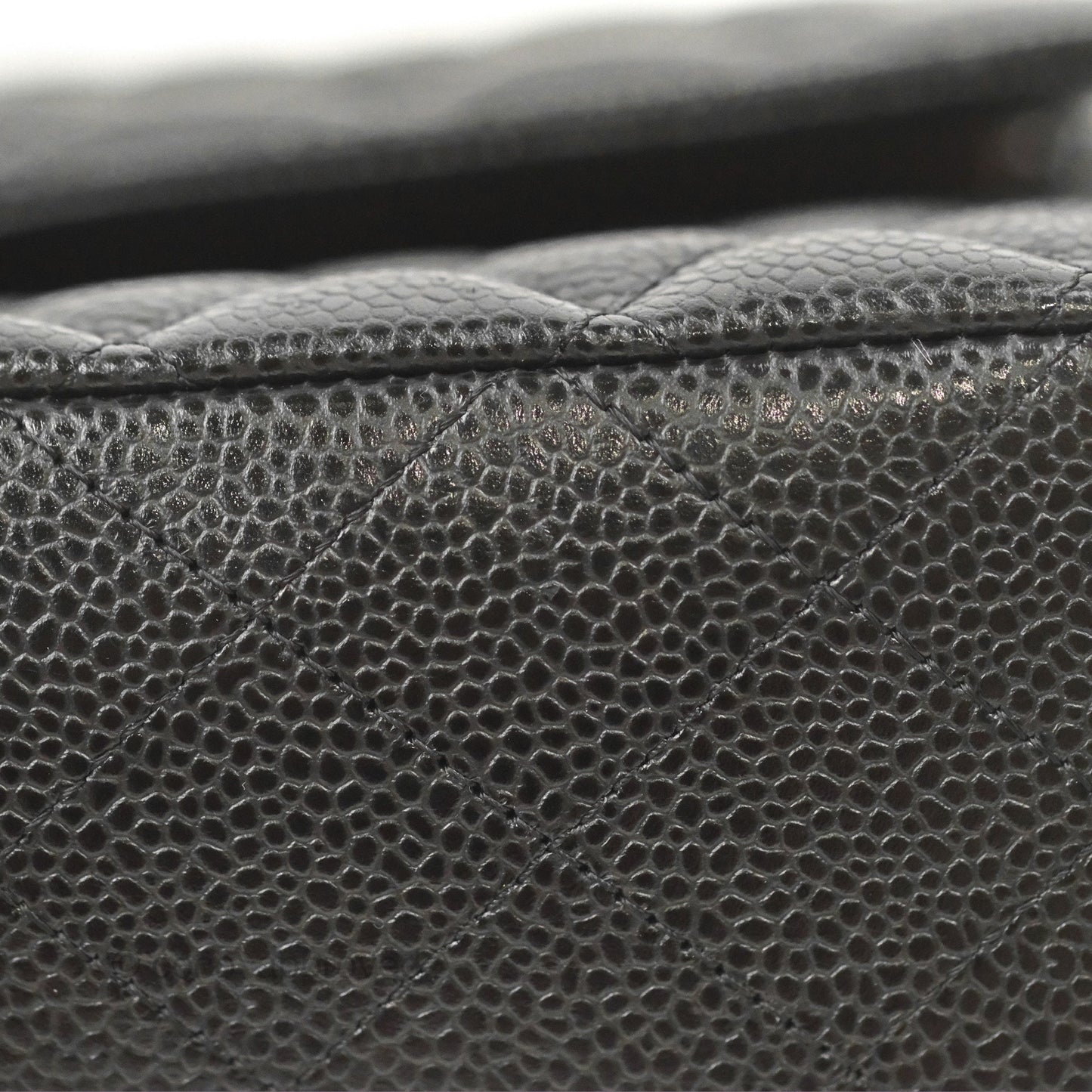 Chanel Classic M/L Medium Flap Quilted Black Caviar Gold Hardware