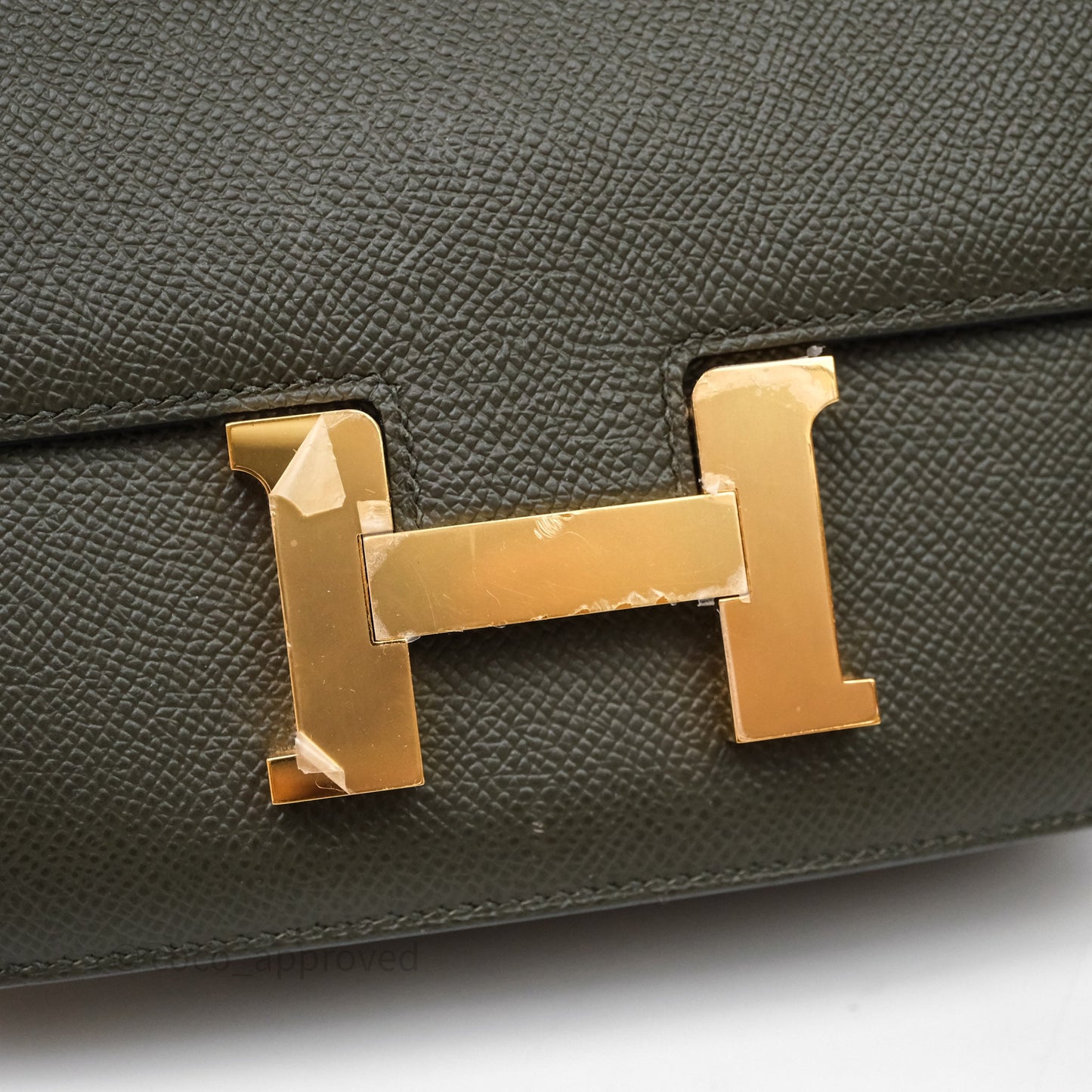 Hermès Constance Mini 18cm Vert de Gris C6 Epsom Gold Hardware