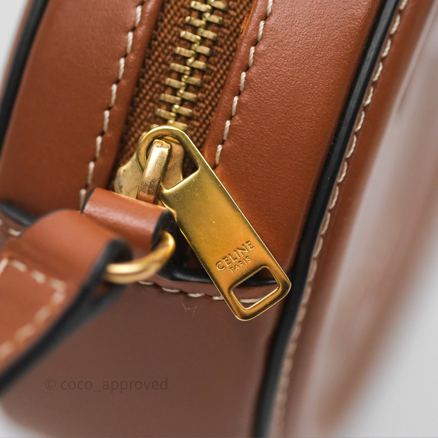 Celine Mini Oval Bag Cuir Triomphe Tan Calfskin
