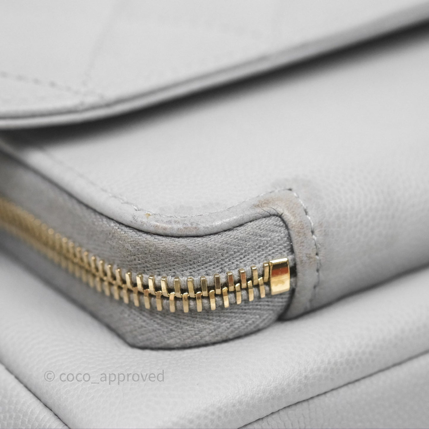 Chanel Quilted Medium Business Affinity Flap Grey Caviar Gold Hardware