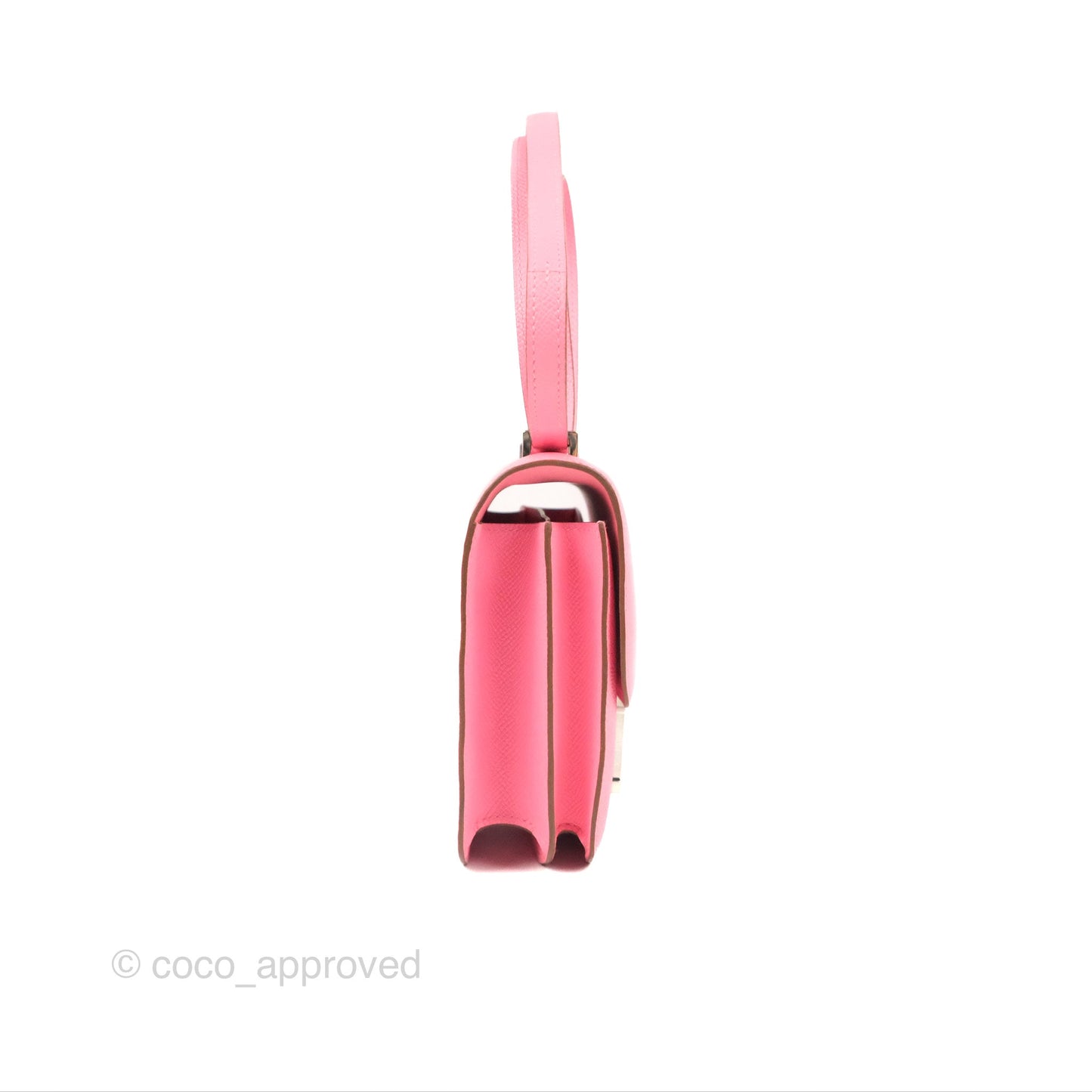 Hermès Constance Mini 18cm Rose d'ete Epsom Palladium Hardware