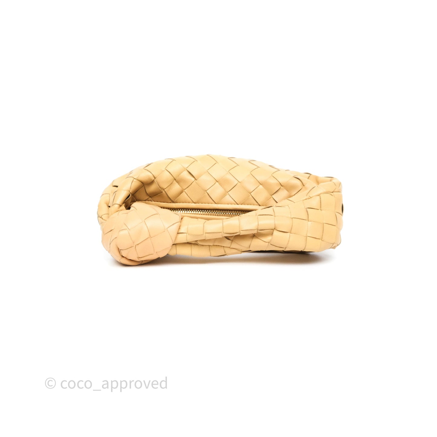 Bottega Veneta Mini Jodie Bag Intrecciato Almond Lambskin