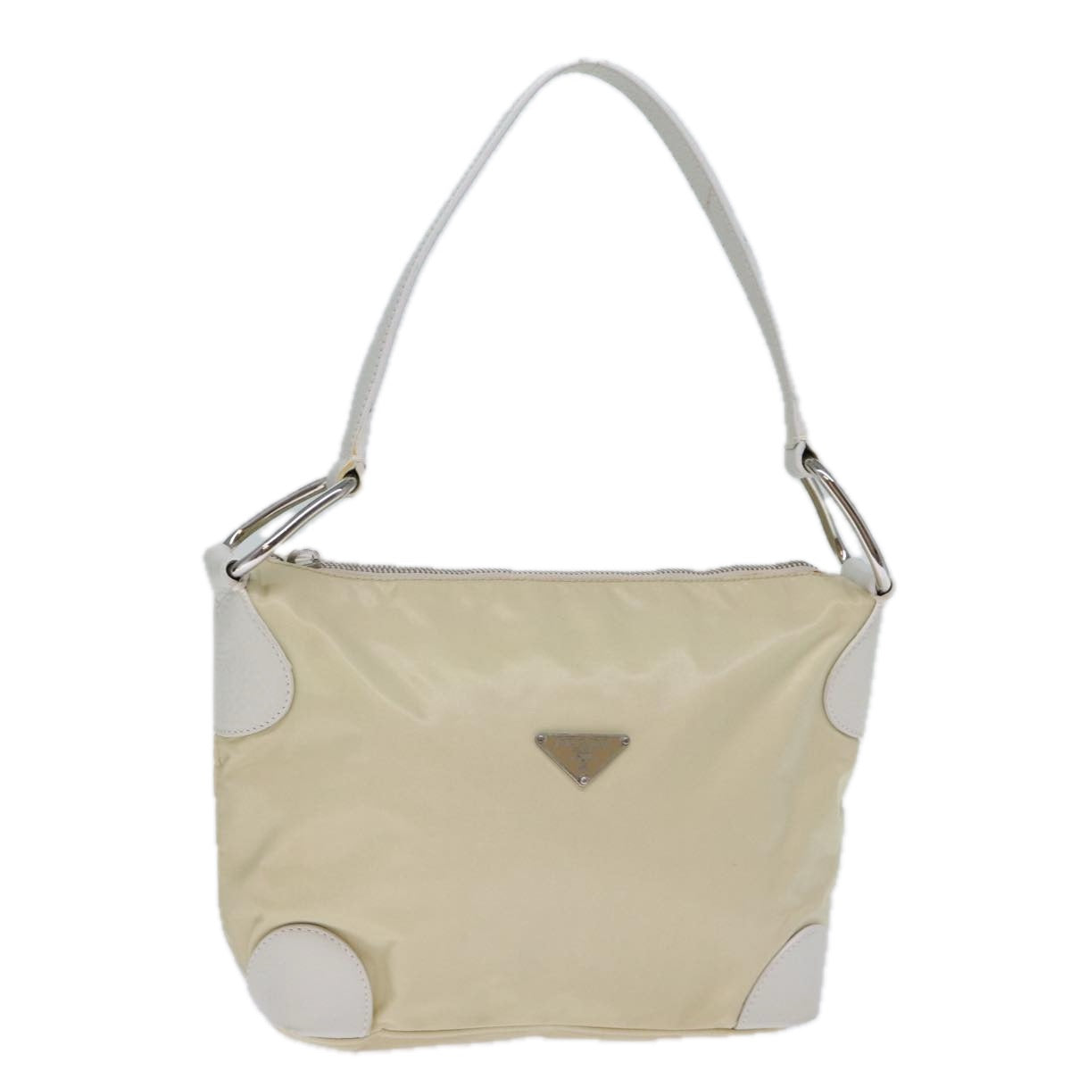 Luxury PradaShoulder Bag Nylon Cream 73203