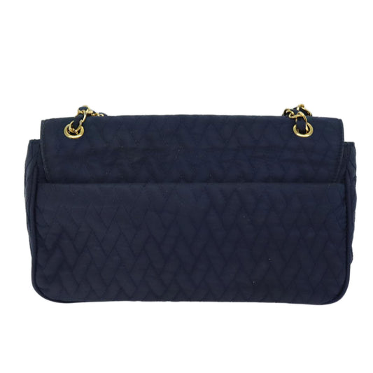 Luxury PradaChain Shoulder Bag Nylon Navy 73204