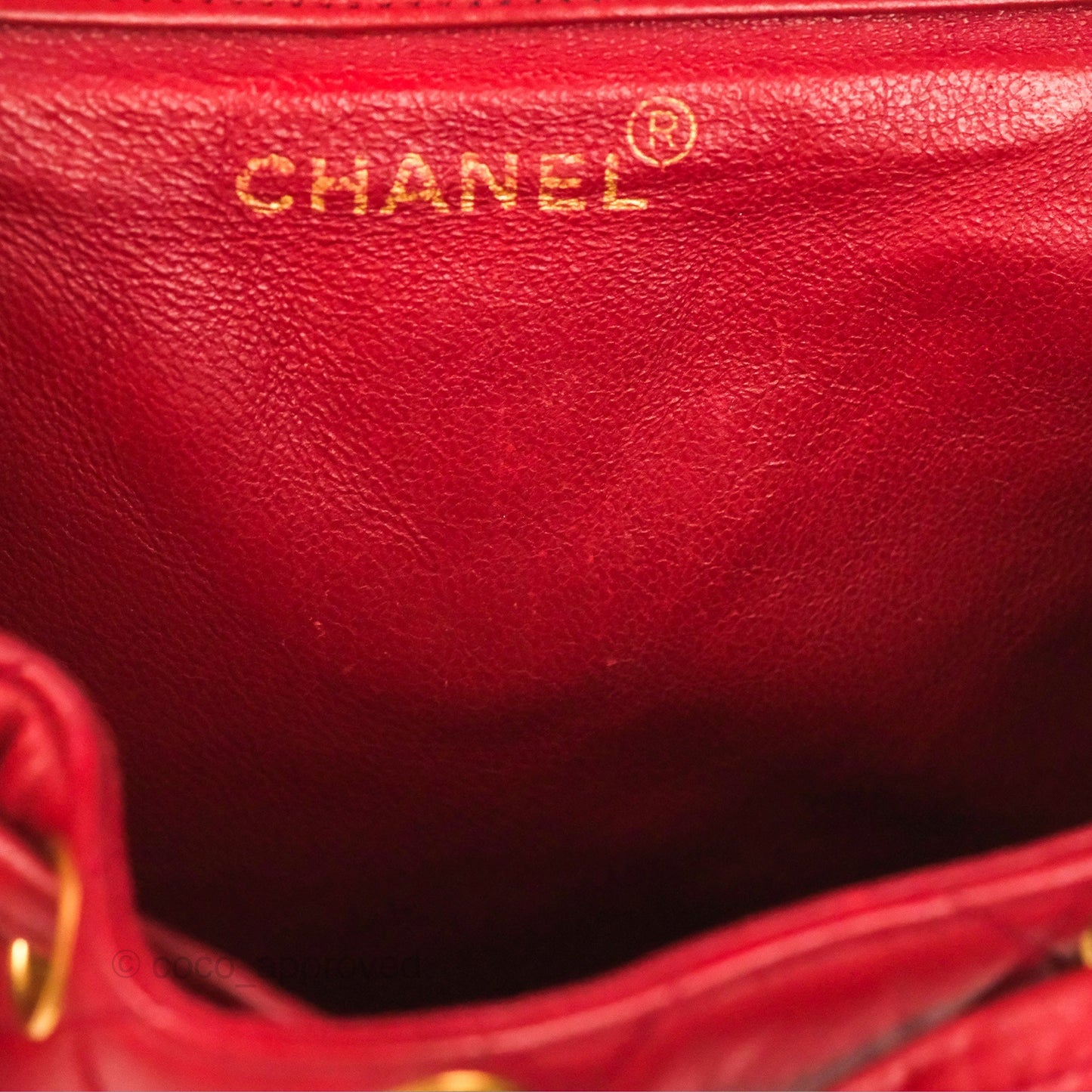 Chanel Vintage CC Duma Backpack Red Lambskin 24K Gold Hardware