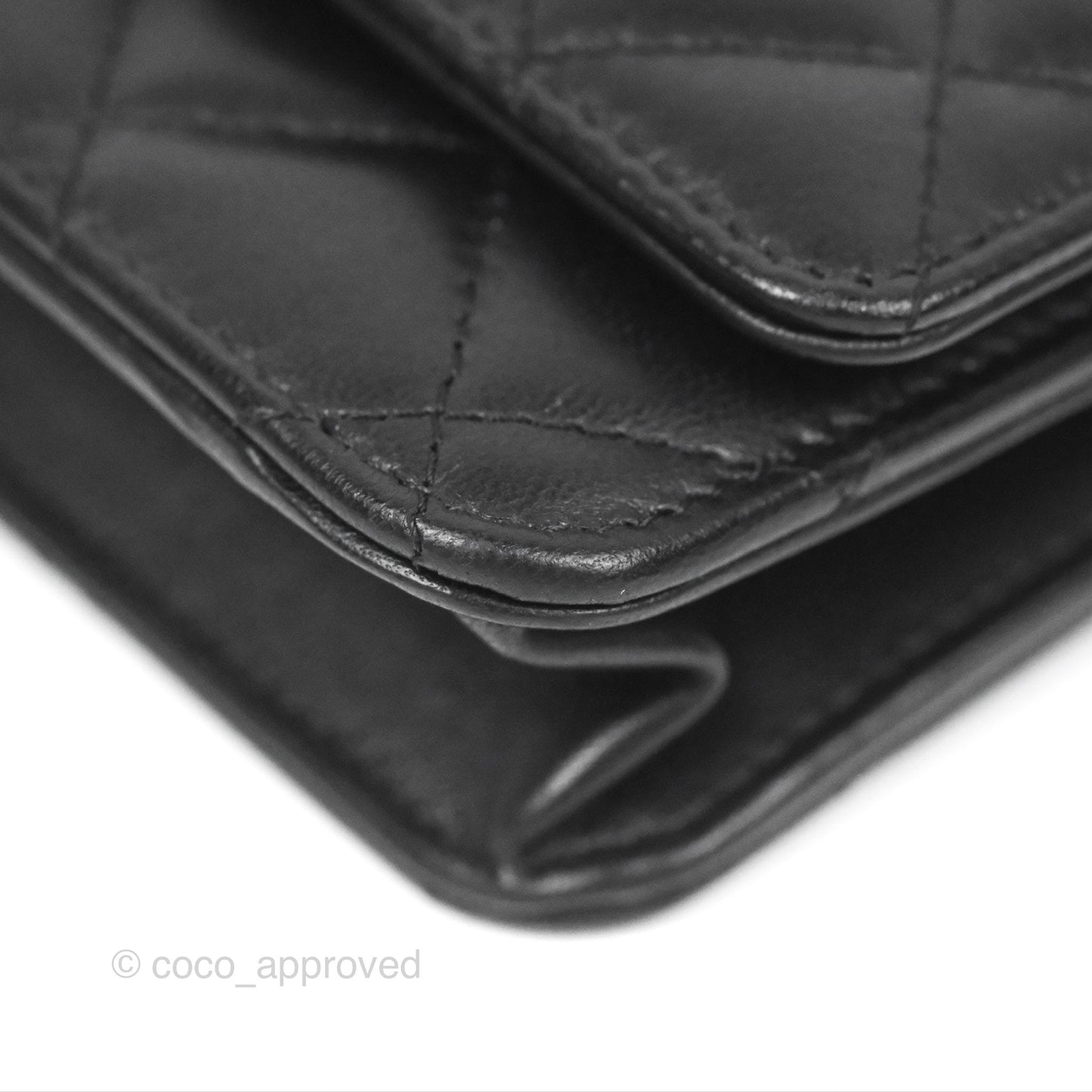 Chanel Quilted Classic WOC Black Lambskin Gold Hardware