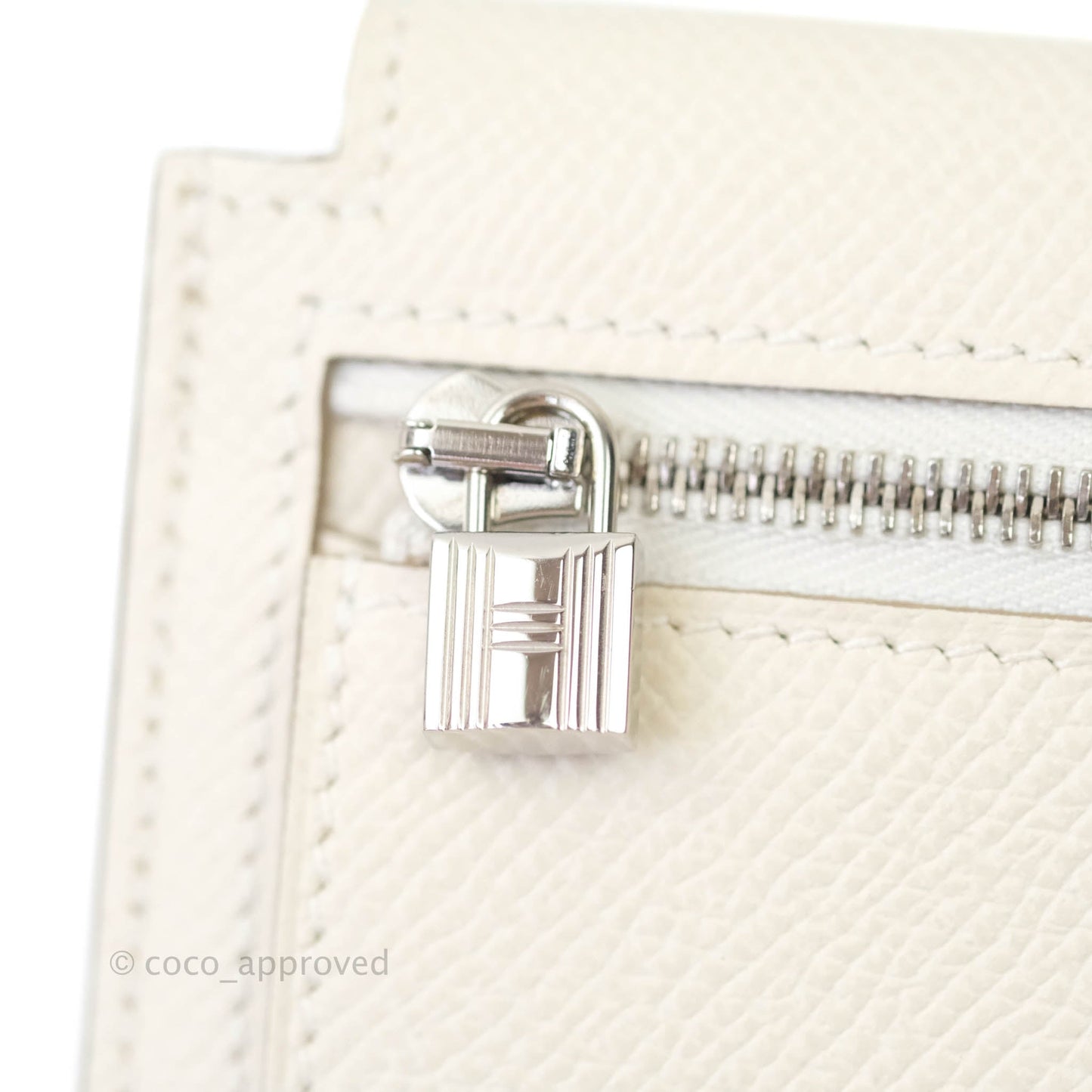 Hermès Kelly Pocket Compact Wallet Epsom Cream
