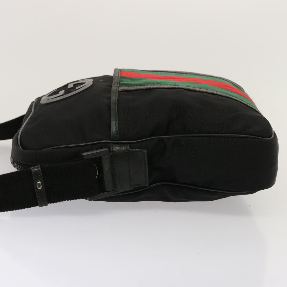Luxury Gucci Trending 2025 Web Sherry Line Shoulder Bag Nylon Black Red Green 181061  73226