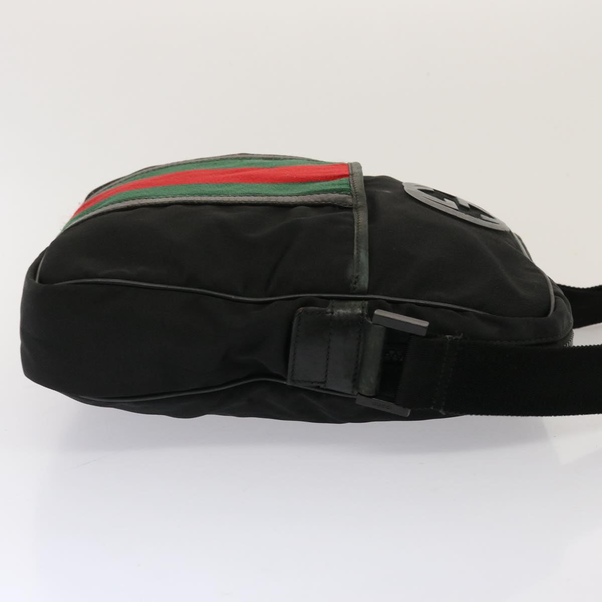 Luxury Gucci Trending 2025 Web Sherry Line Shoulder Bag Nylon Black Red Green 181061  73226