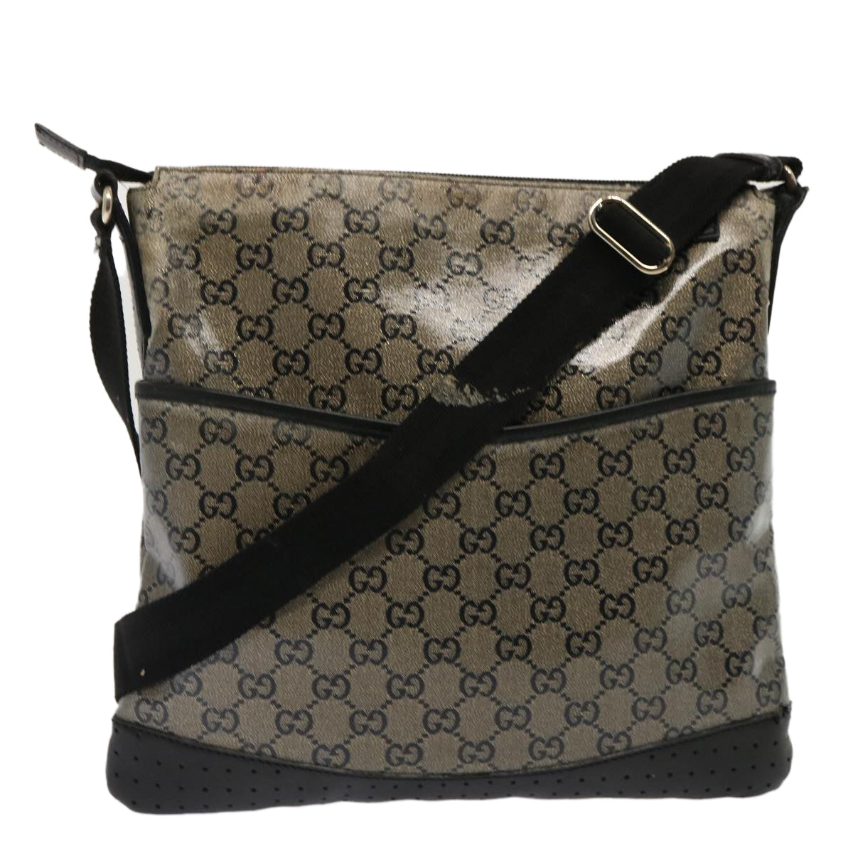 Luxury Gucci Trending 2025 GG Crystal Shoulder Bag Black Beige 145857  73231