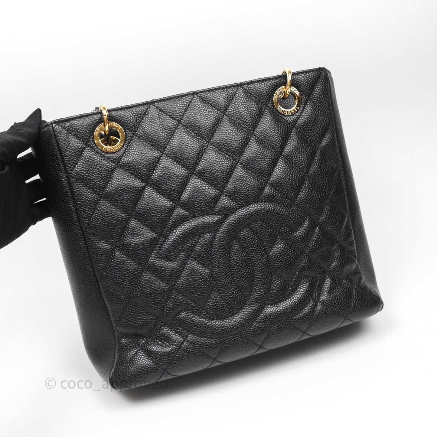 Chanel Vertical GST Black Caviar Gold Hardware