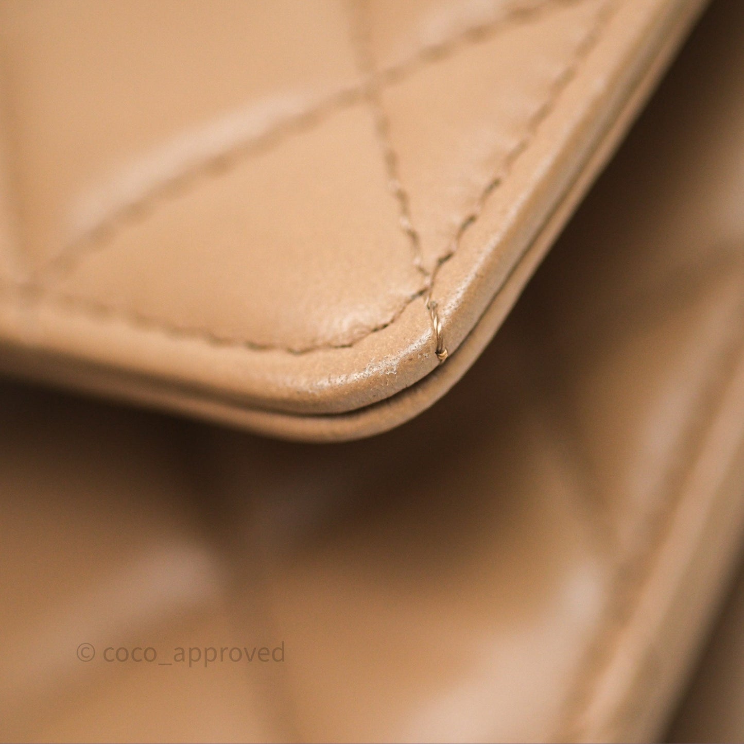 Chanel All Slide Wallet on Chain WOC Adjustable Chain Quilted Beige Lambskin