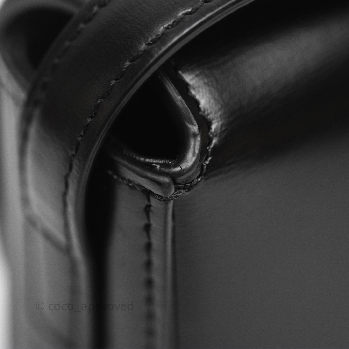 Celine Triomphe Shoulder Bag Black Calfskin