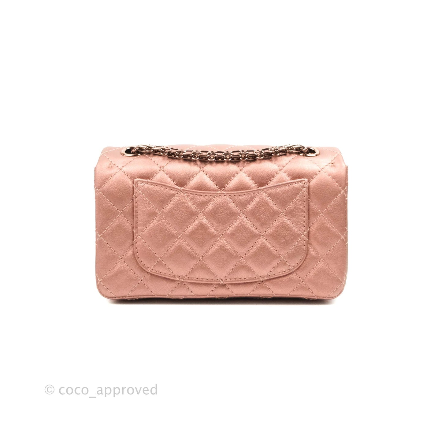 Chanel Mini Reissue 224 Metallic Calfskin Rose Gold