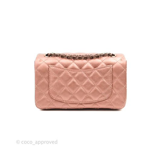 Chanel Mini Reissue 224 Metallic Calfskin Rose Gold