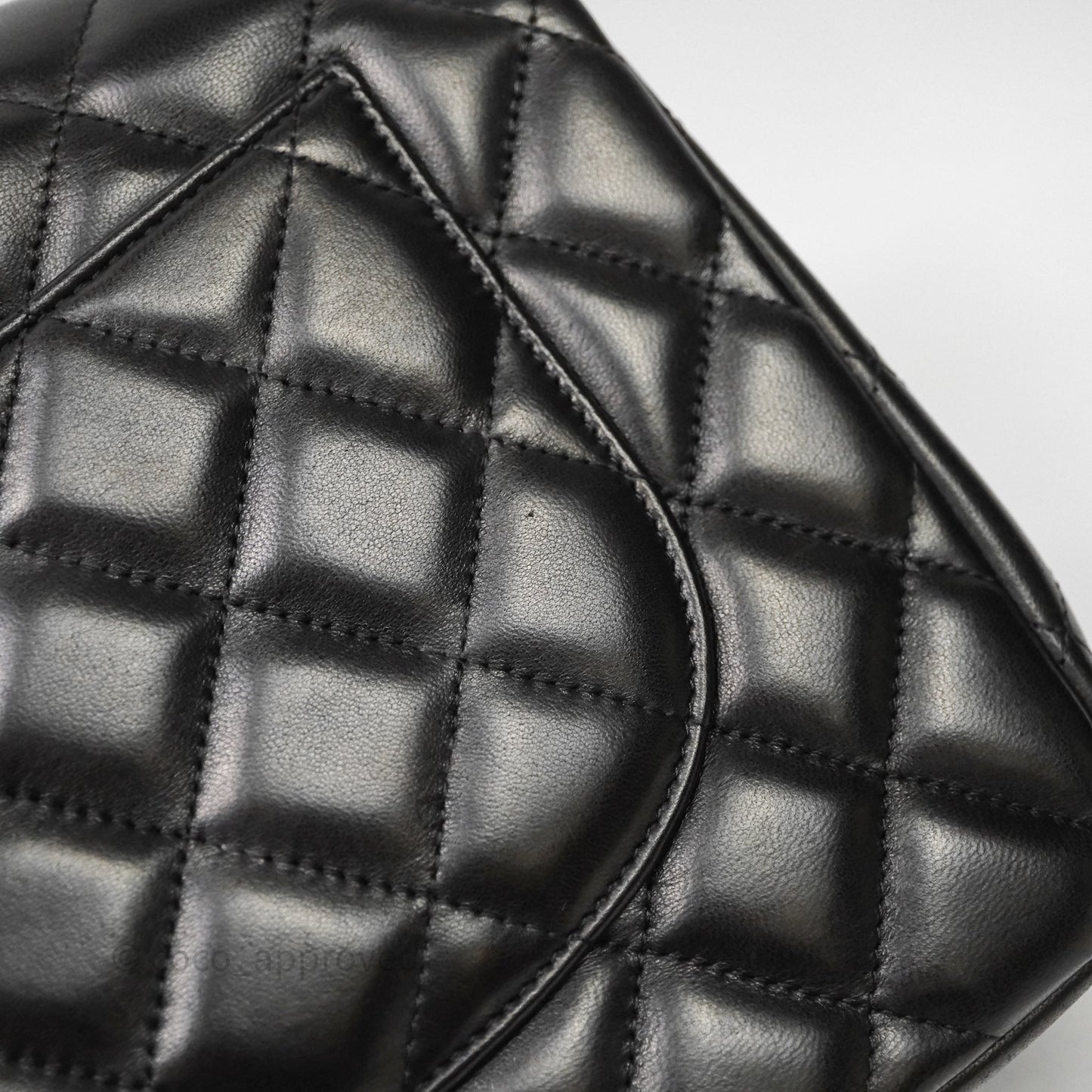 Chanel Jumbo Double Flap Quilted Black Lambskin Gold Hardware⁣⁣