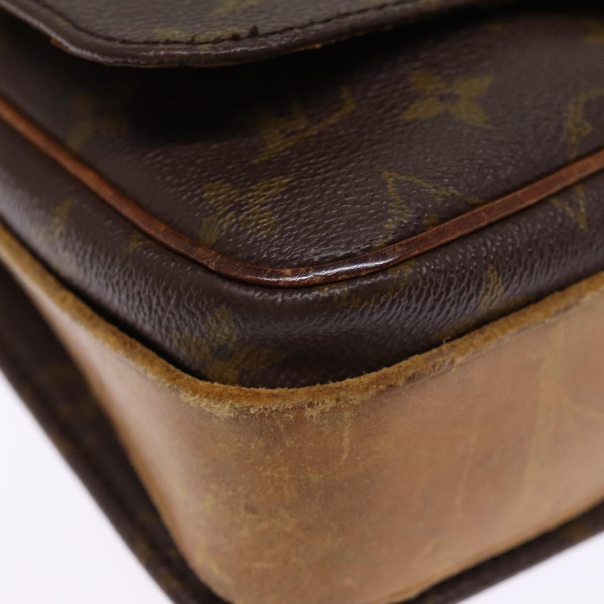 LOUIS VUITTON Monogram Cartouchiere MM Shoulder Bag M51253 LV 73297