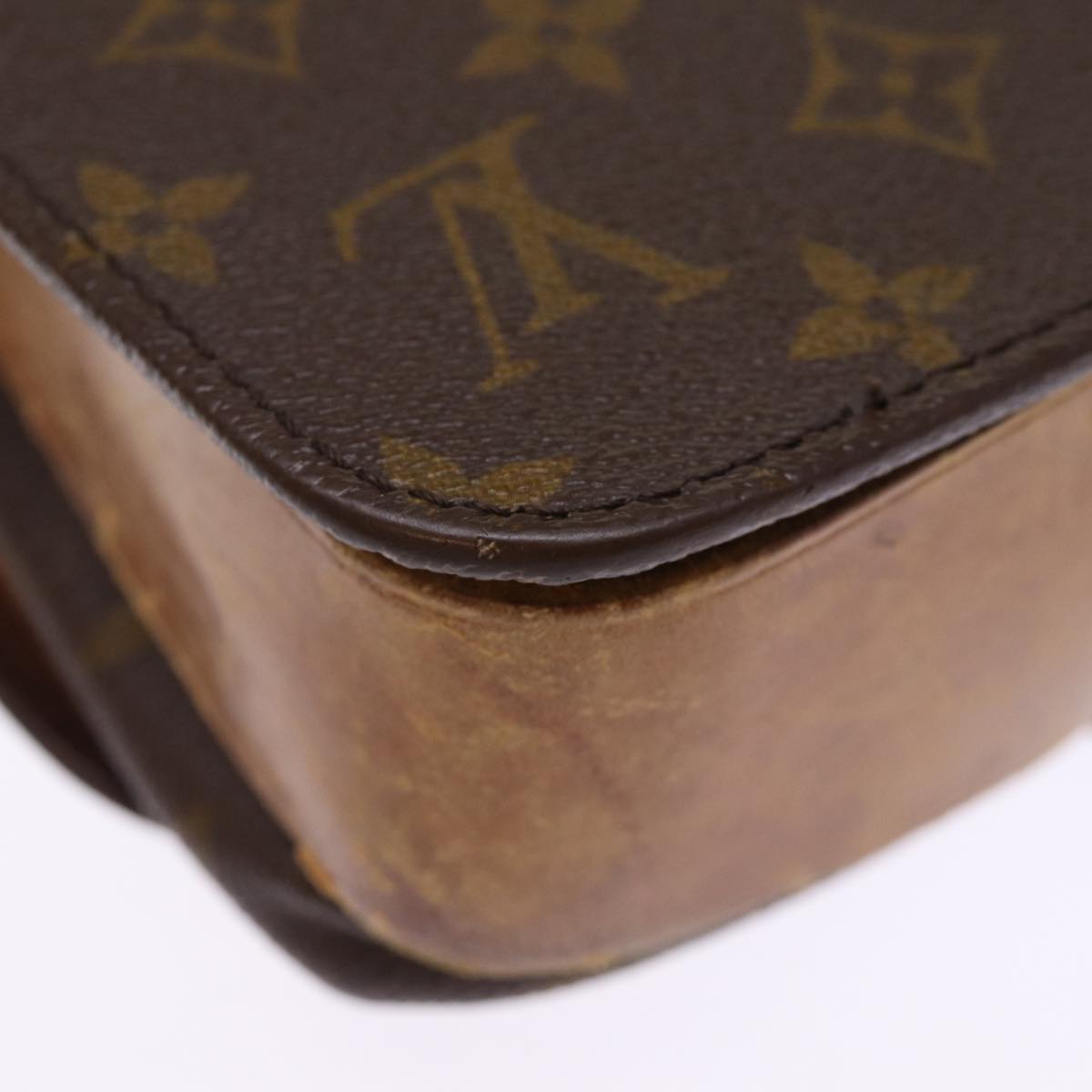 LOUIS VUITTON Monogram Cartouchiere MM Shoulder Bag M51253 LV 73297