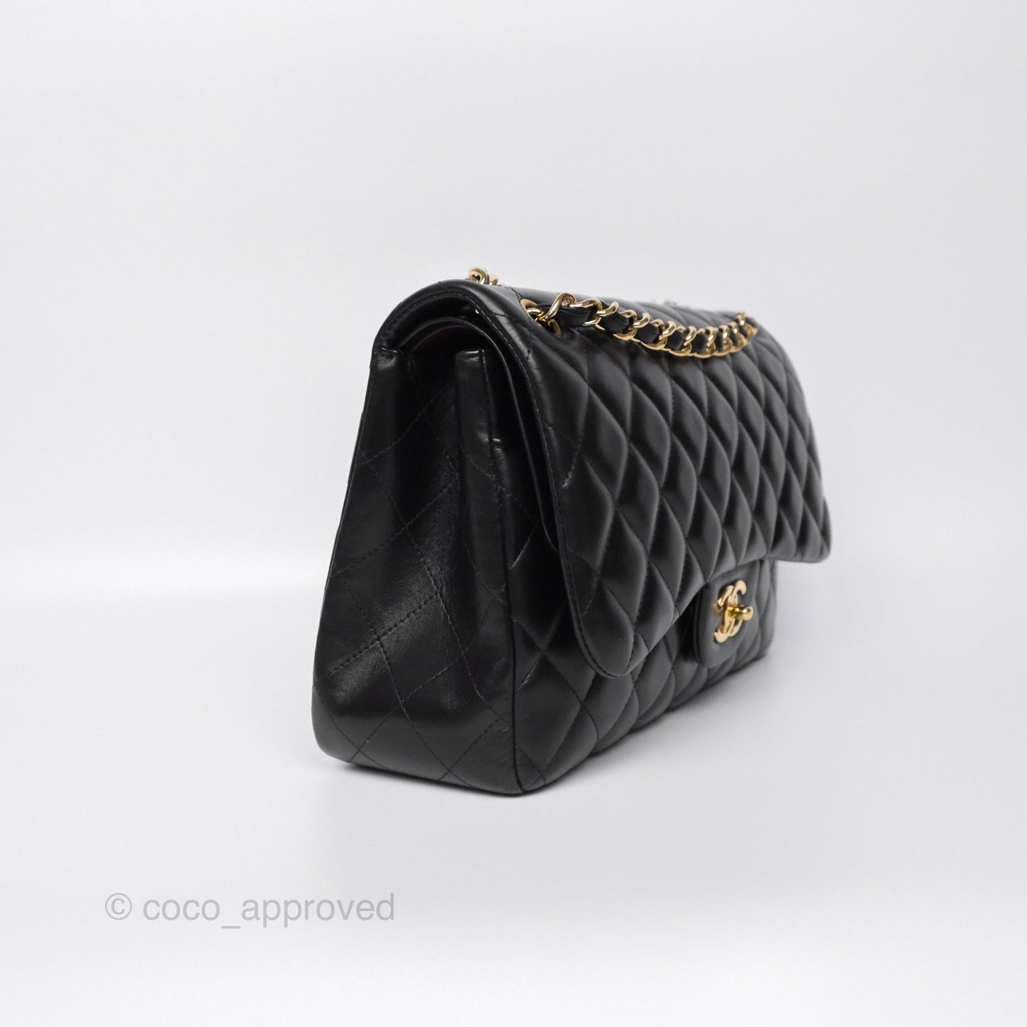 Chanel Jumbo Double Flap Black Lambskin Gold Hardware⁣⁣