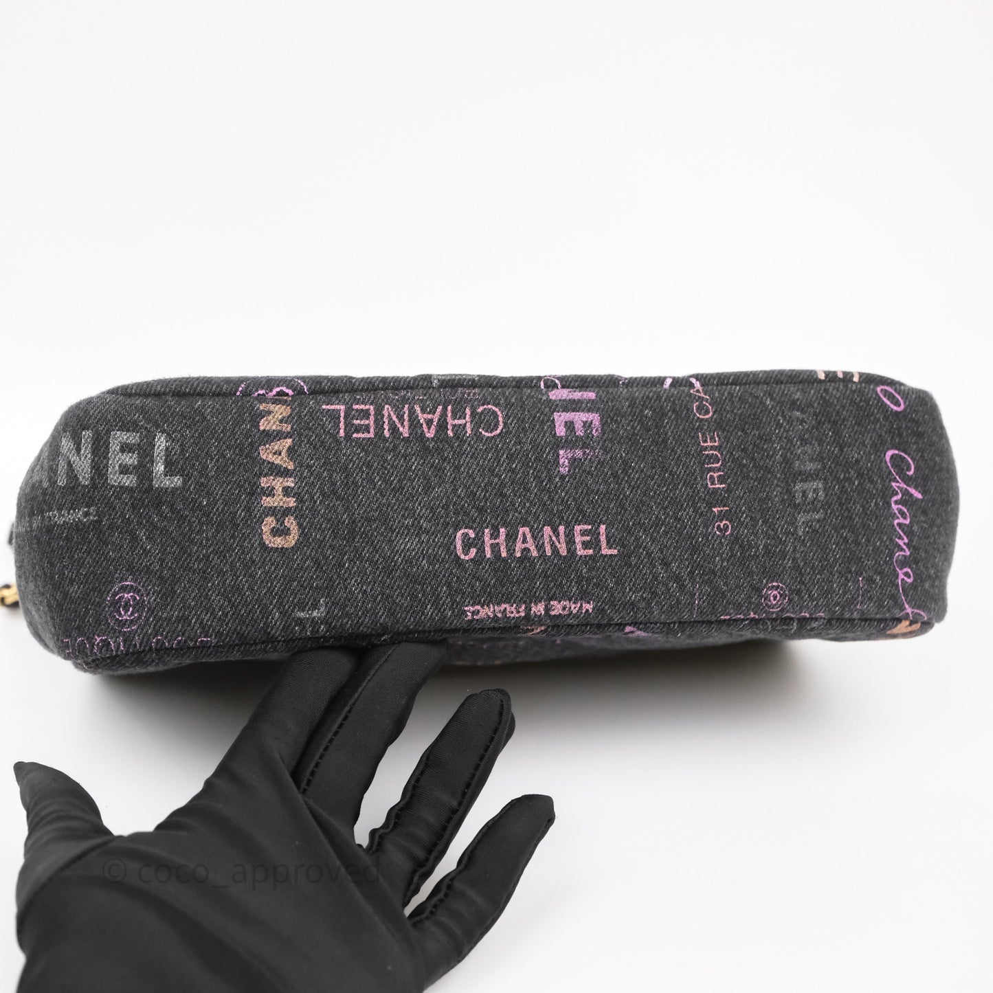 Chanel Large Denim Mood Flap Quilted Black Multicolor