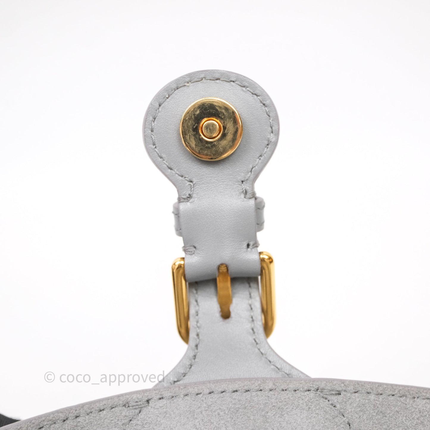 Christian Dior Medium Bobby Flap Grey Box Calfskin