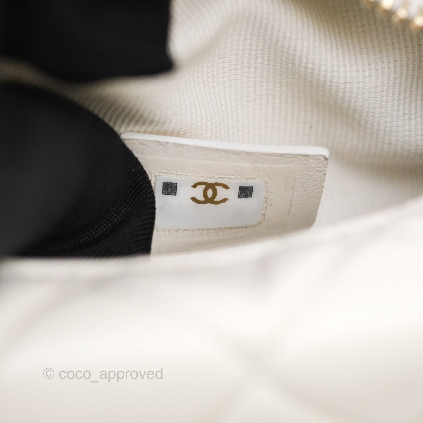 Chanel Chain Around Mini Hobo Pouch White Lambskin Gold Hardware 23C