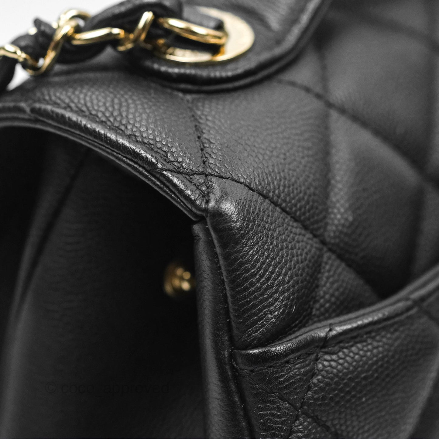 Chanel Quilted Medium Business Affinity Flap Matte Black Caviar Gold Hardware