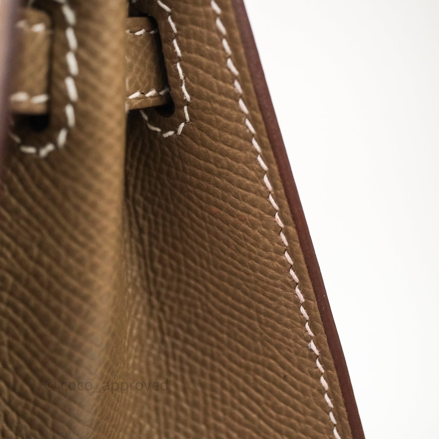 Hermes Kelly 25 Etoupe 18 Epsom Palladium Hardware