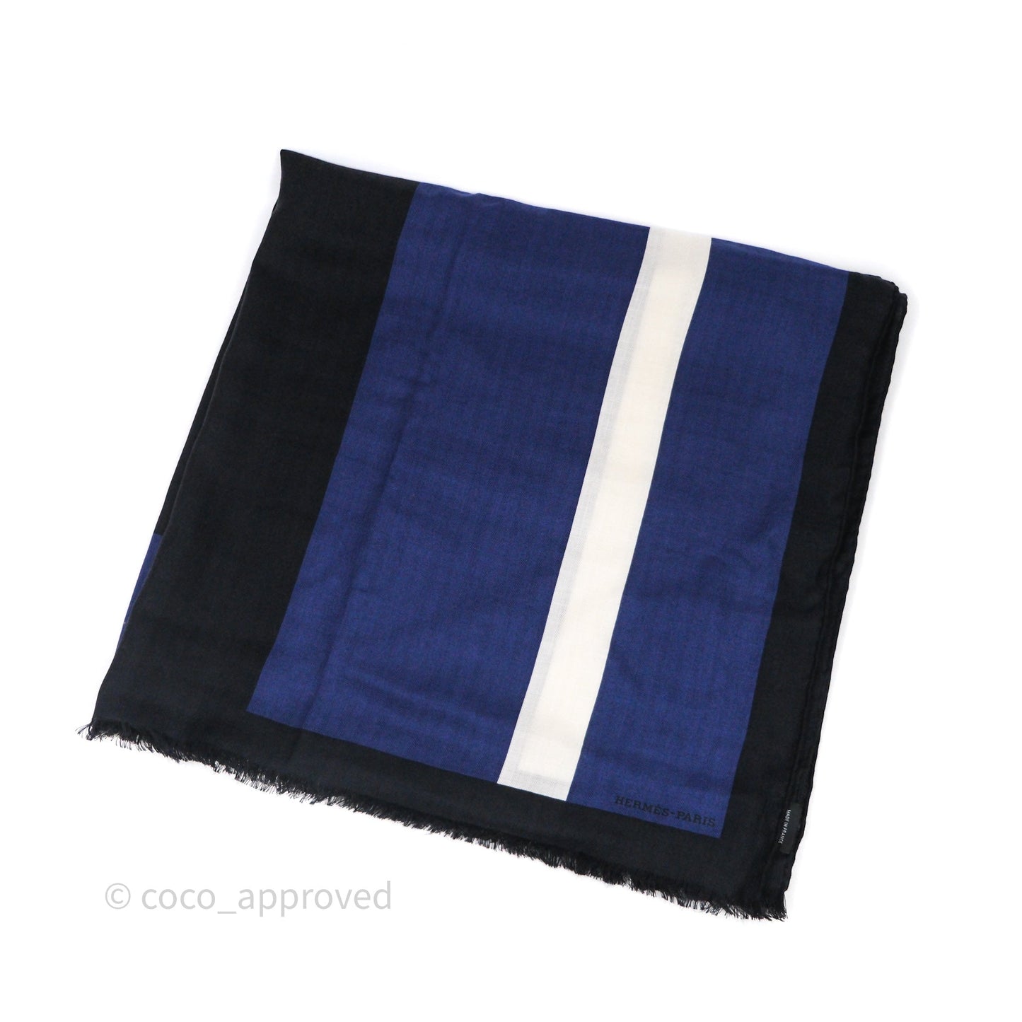 Hermes H Jumping Scarf Cashmere Silk 90x180cm