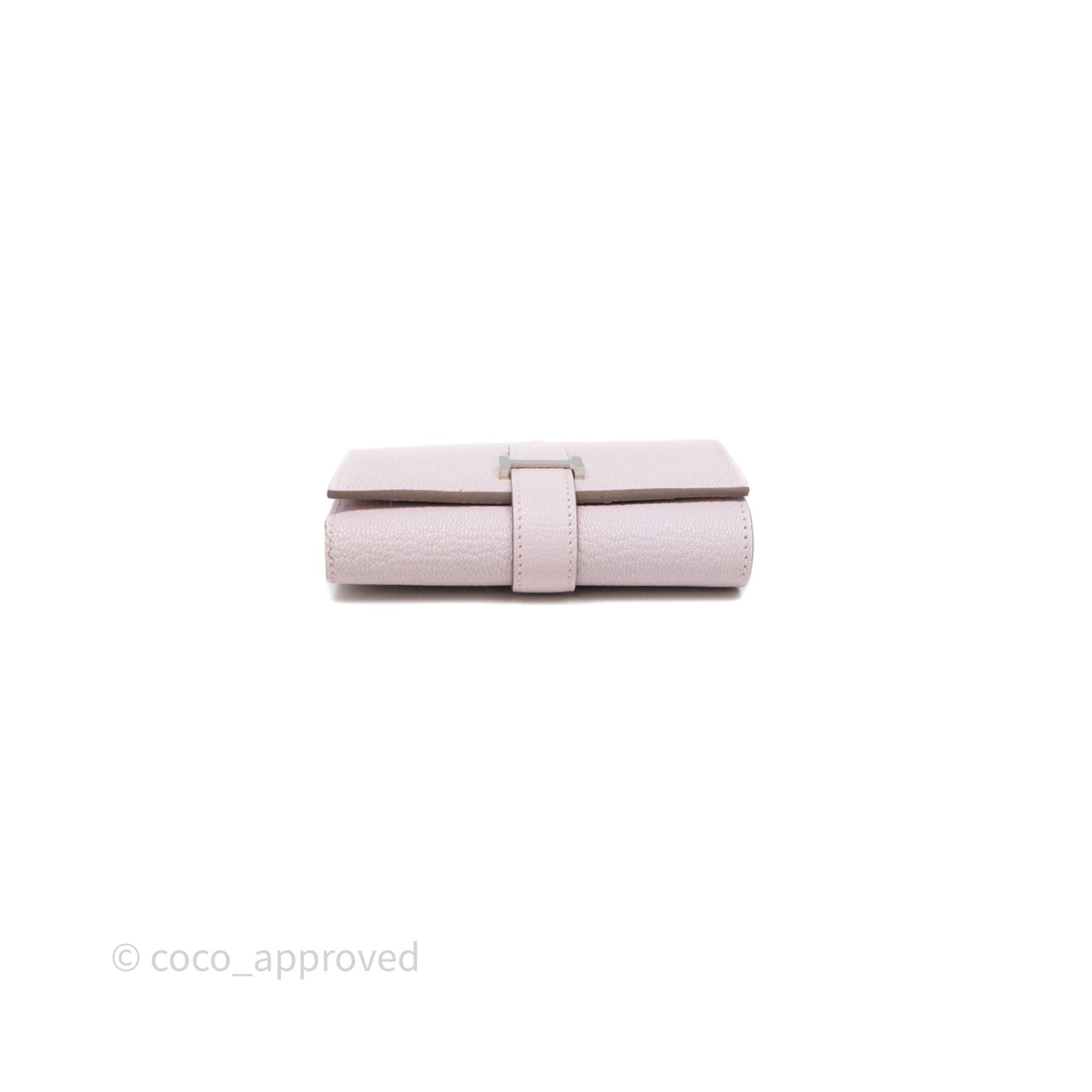Hermes Bearn Wallet Mauve Pale 09 Palladium Hardware