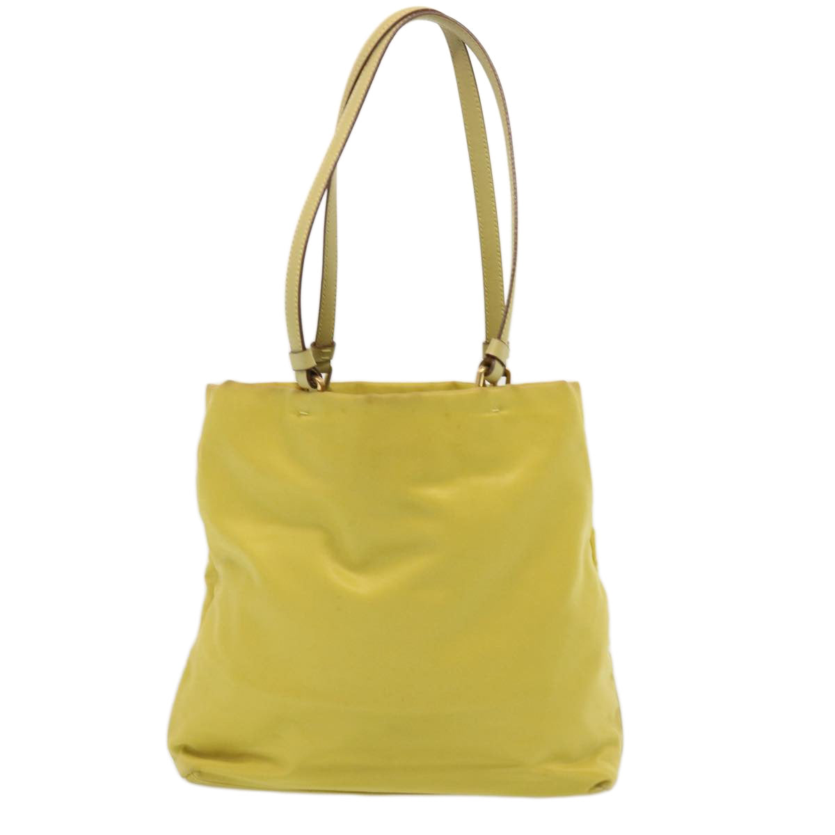 Luxury PradaTote Bag Nylon Yellow 73333