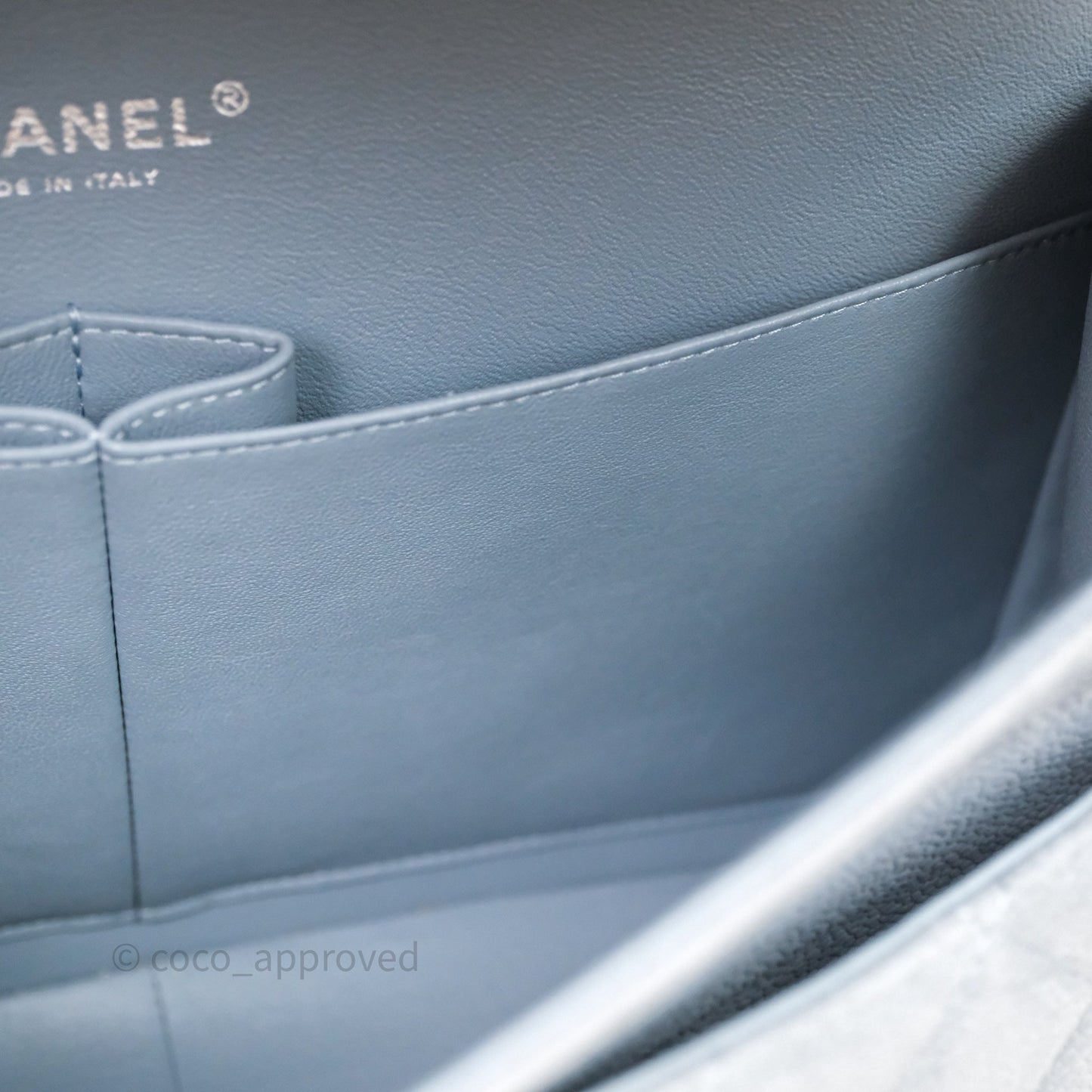 Chanel Jumbo Double Flap Grey Caviar Gold Hardware⁣⁣