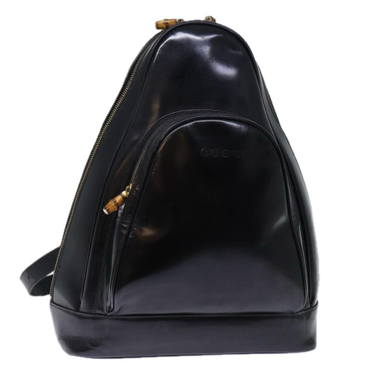 Luxury Gucci Trending 2025 Bamboo Body Bag Patent leather Black  73357