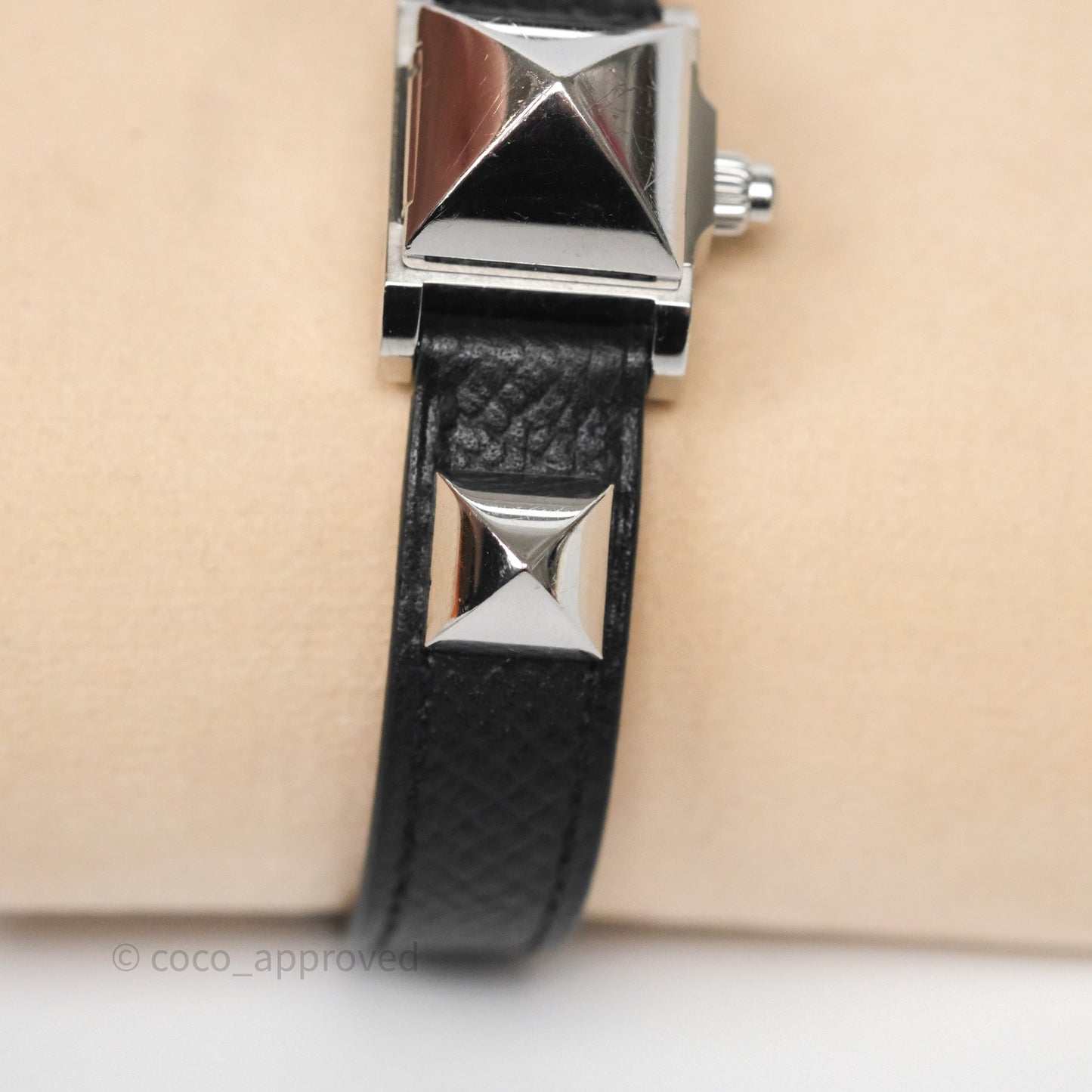 Hermes Medor Watch Mini Model Black Double Strap & Orange Strap