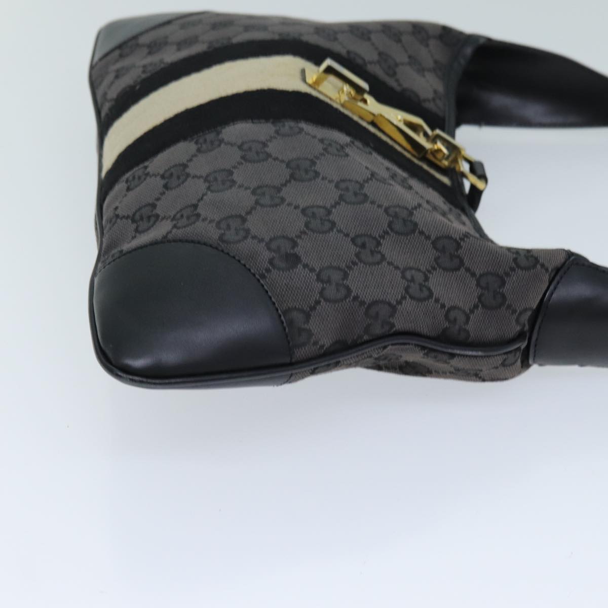 Luxury Gucci Trending 2025 GG Canvas Sherry Line Jackie Shoulder Bag Black White 001 4057  73366