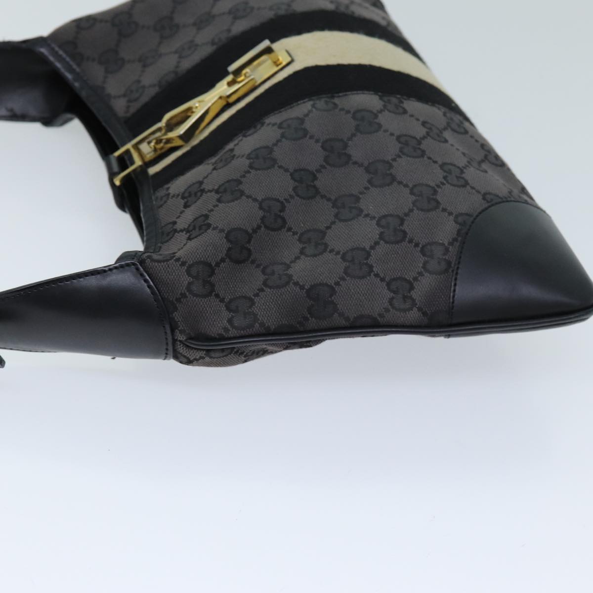 Luxury Gucci Trending 2025 GG Canvas Sherry Line Jackie Shoulder Bag Black White 001 4057  73366