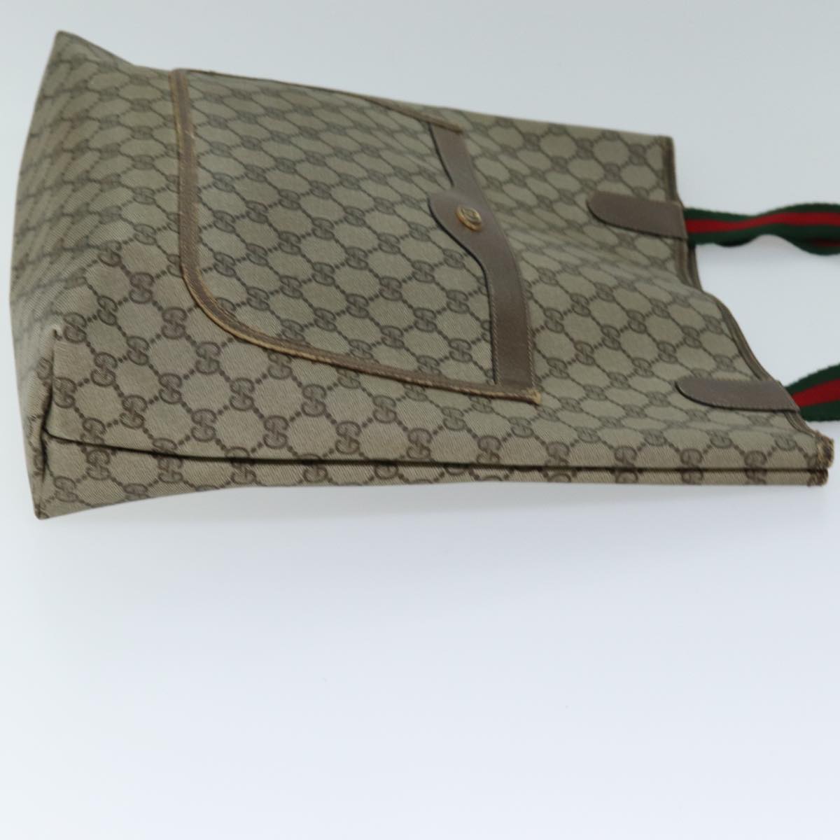 Luxury Gucci Trending 2025 GG Supreme Web Sherry Line Tote Bag Beige Red Green 39 02 003  73367