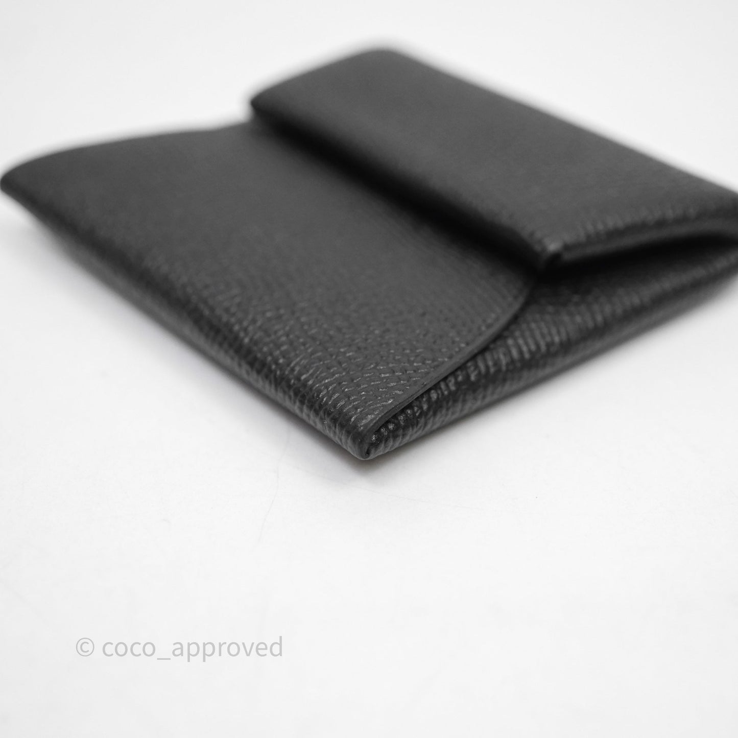 Hermes Bastia Change Purse Noir Epsom