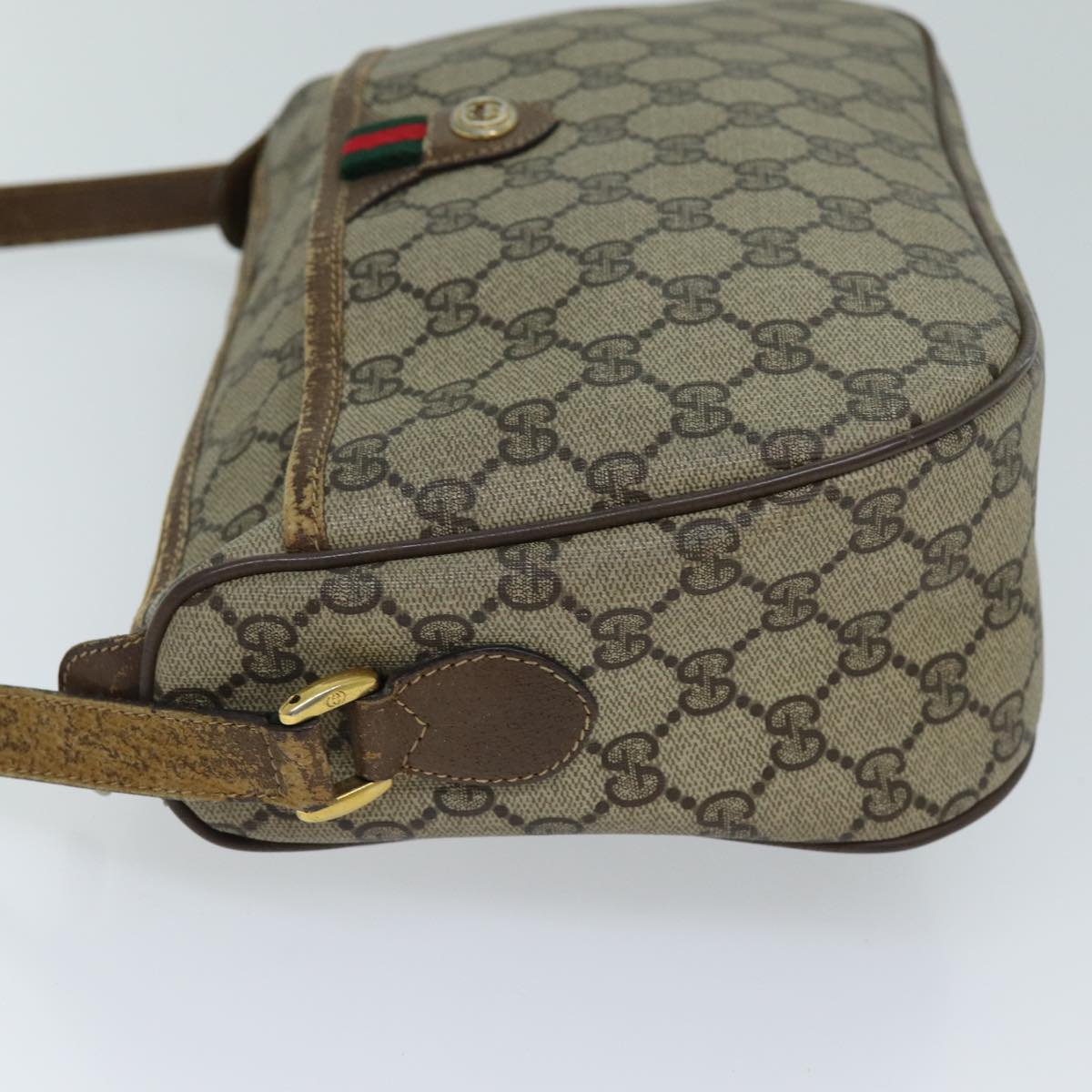 Luxury Gucci Trending 2025 GG Supreme Web Sherry Line Shoulder Bag PVC Beige 89 02 077  73369