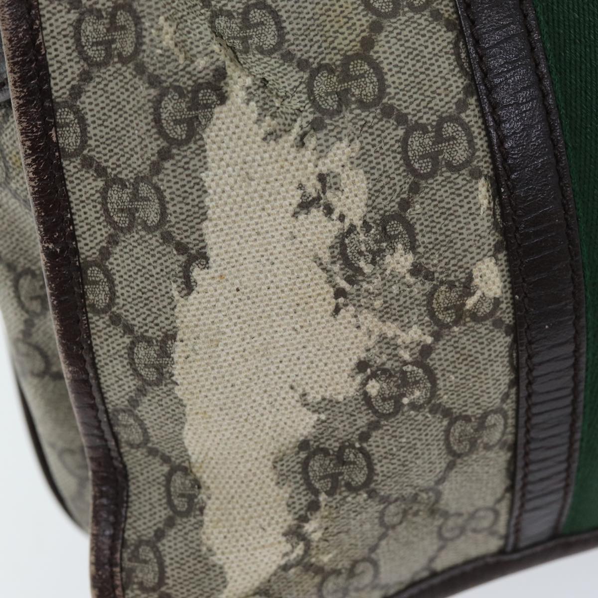 Luxury Gucci Trending 2025 GG Supreme Web Sherry Line Shoulder Bag PVC Beige Red 145844  73376