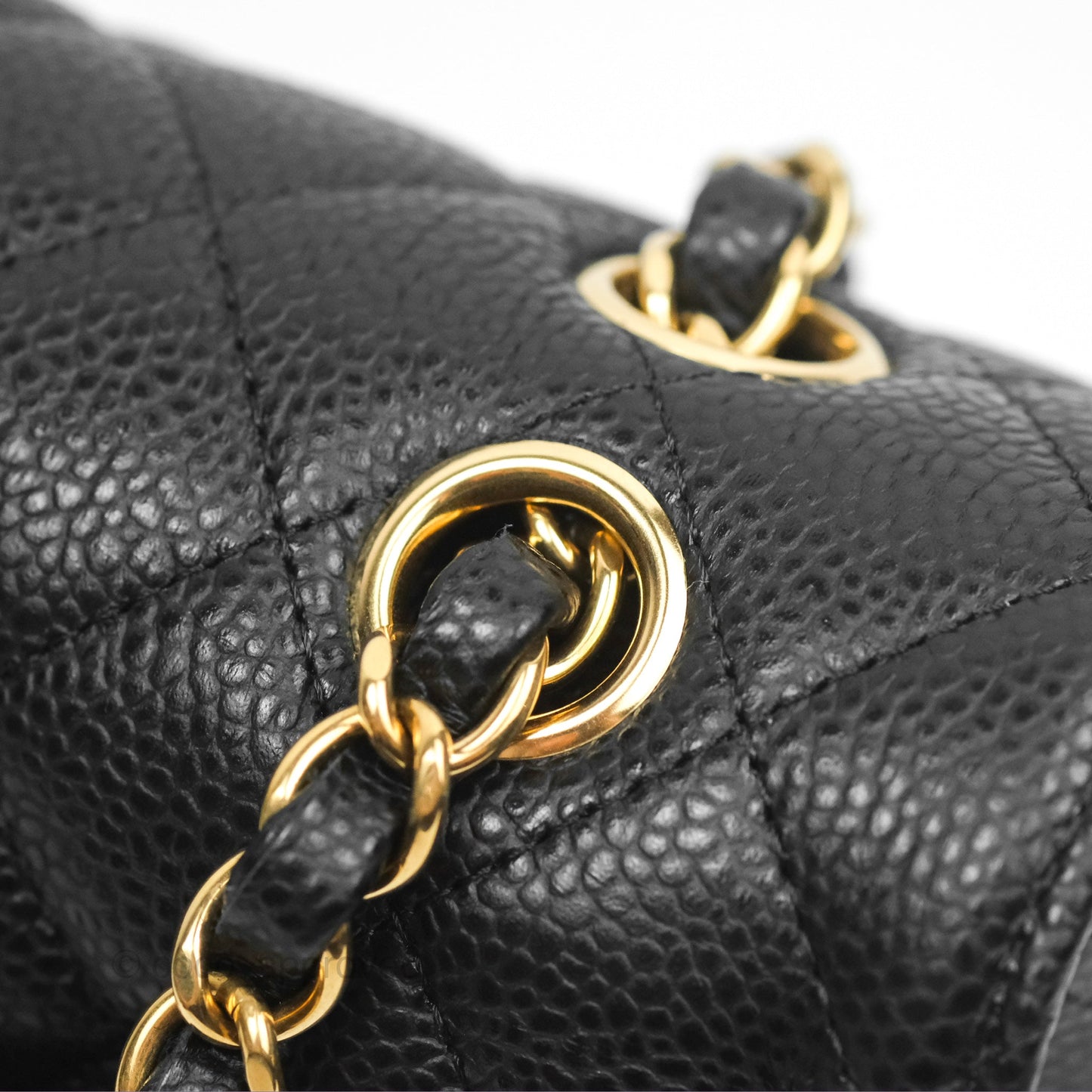 Chanel Small Classic Flap Quilted Black Caviar Gold Hardware
