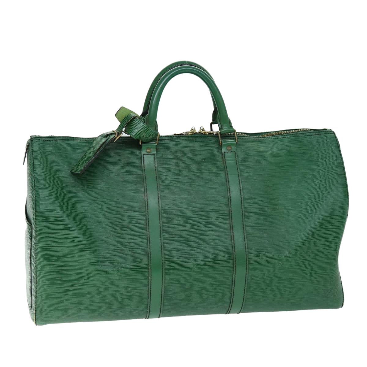 LOUIS VUITTON Epi Keepall 50 Boston Bag Green M42964 LV 73385
