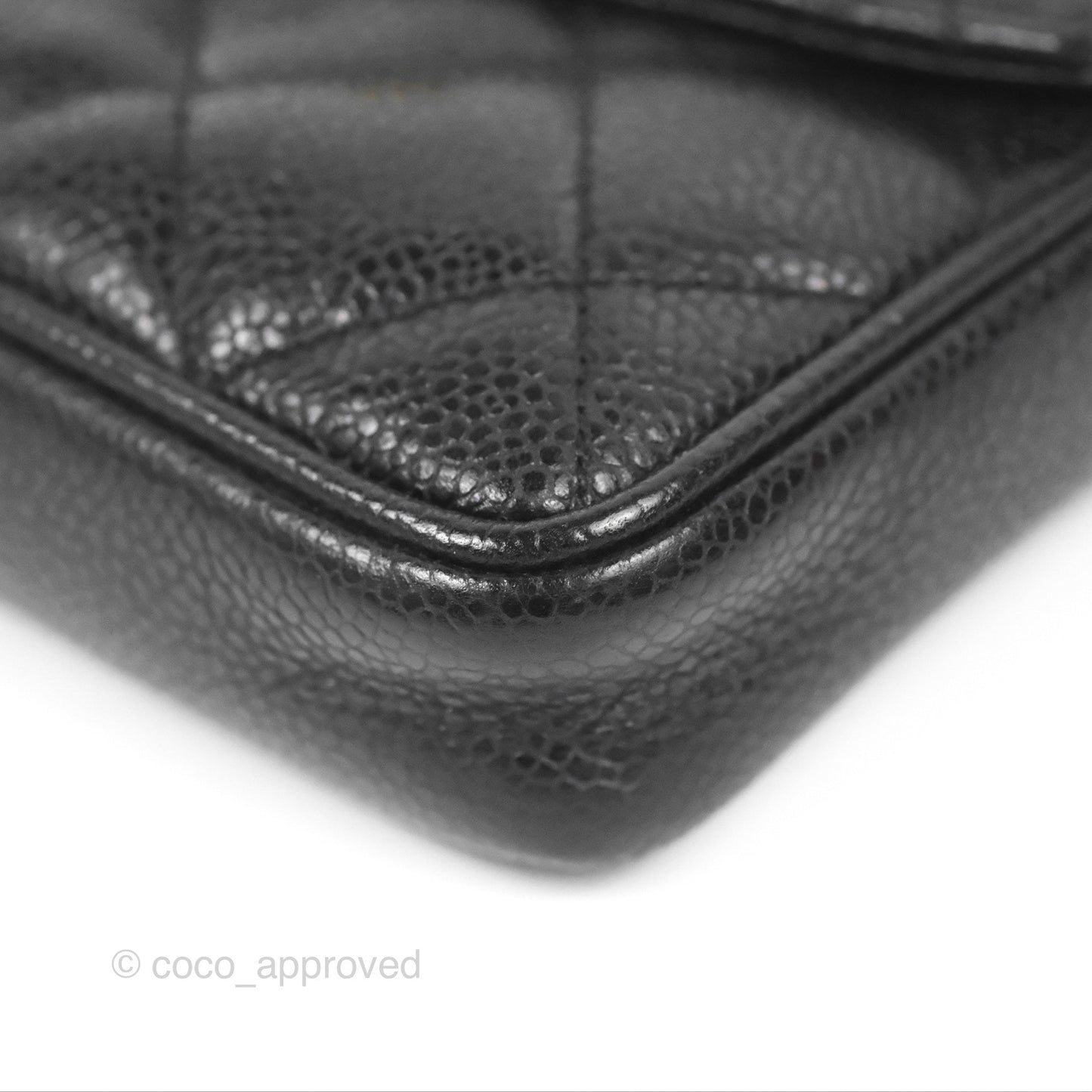 Chanel Vintage Belt Bag Quilted Black Caviar 24K Gold Hardware