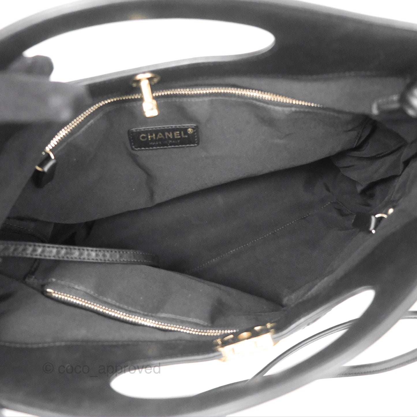 Chanel 31 Large Shopping Bag Black Aged Calfskin