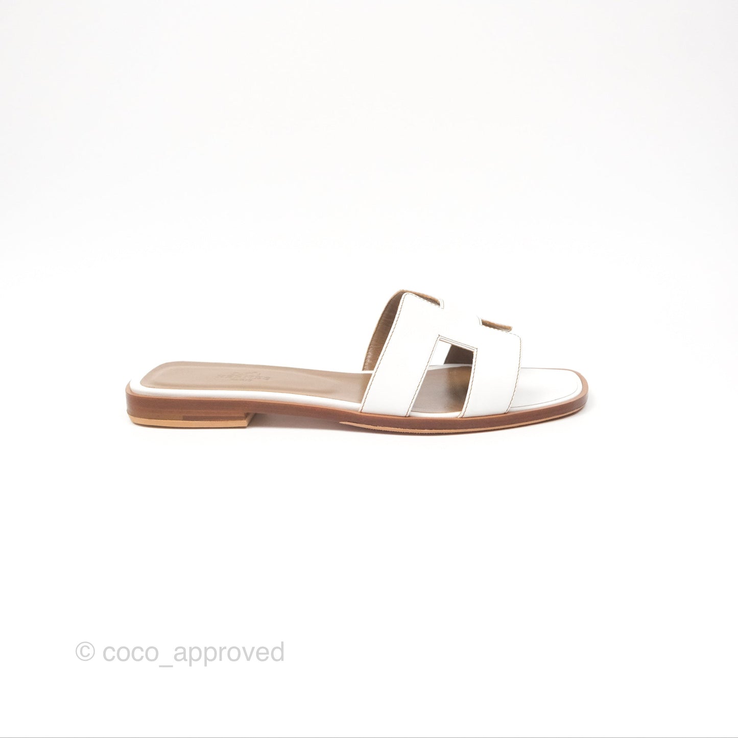 Hermès Oran Sandals in White Size 39