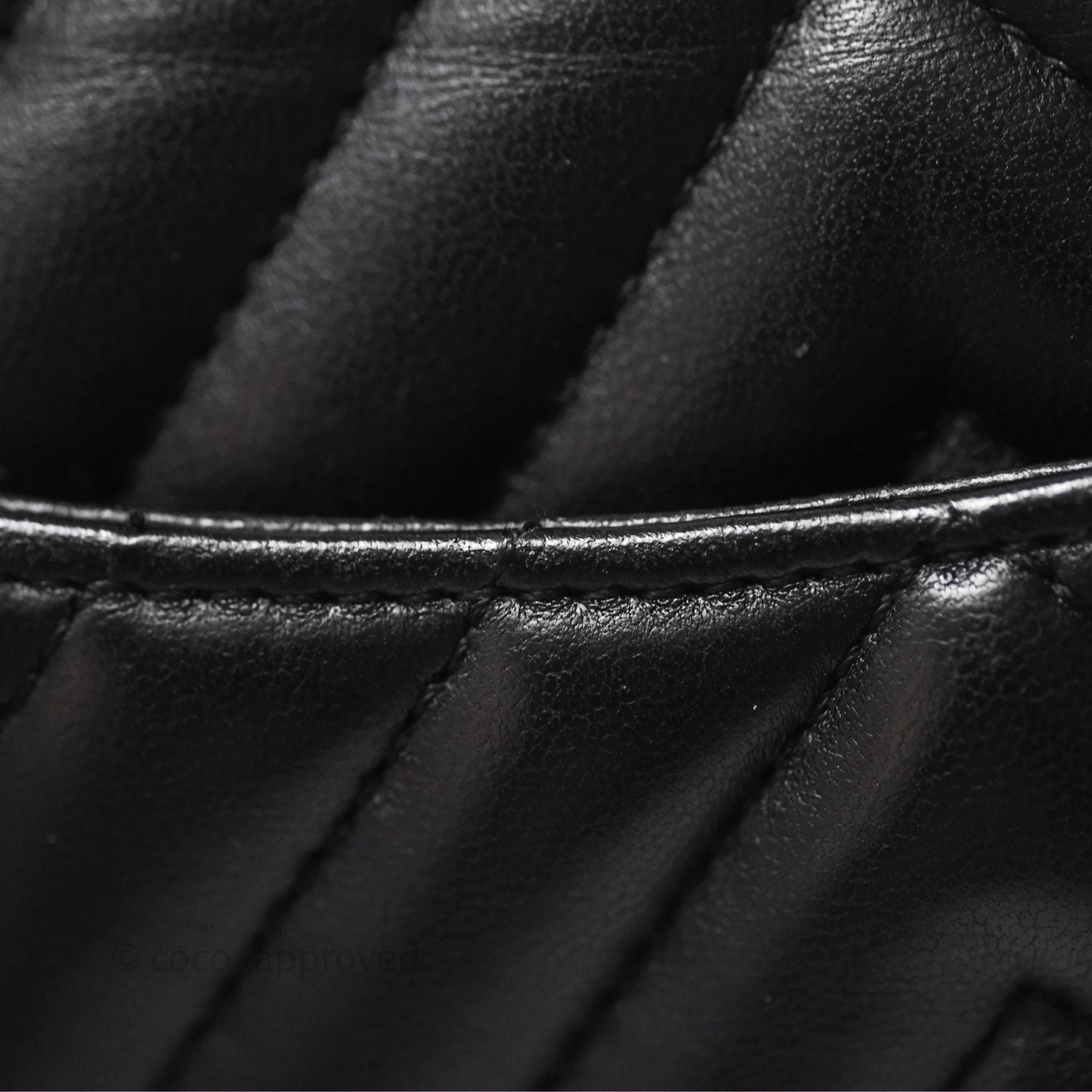 Chanel Mini Rectangular Chevron Black Lambskin Gold Hardware