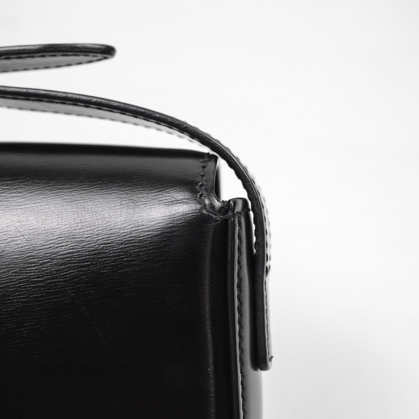 Celine Triomphe Shoulder Bag Black Calfskin
