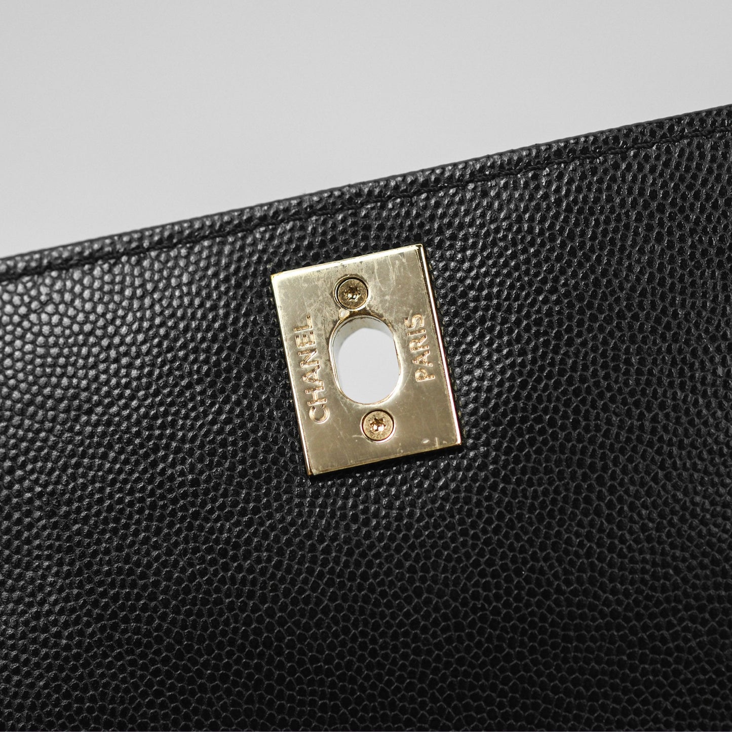 Chanel Mini Coco Handle Quilted Black Caviar Gold Hardware