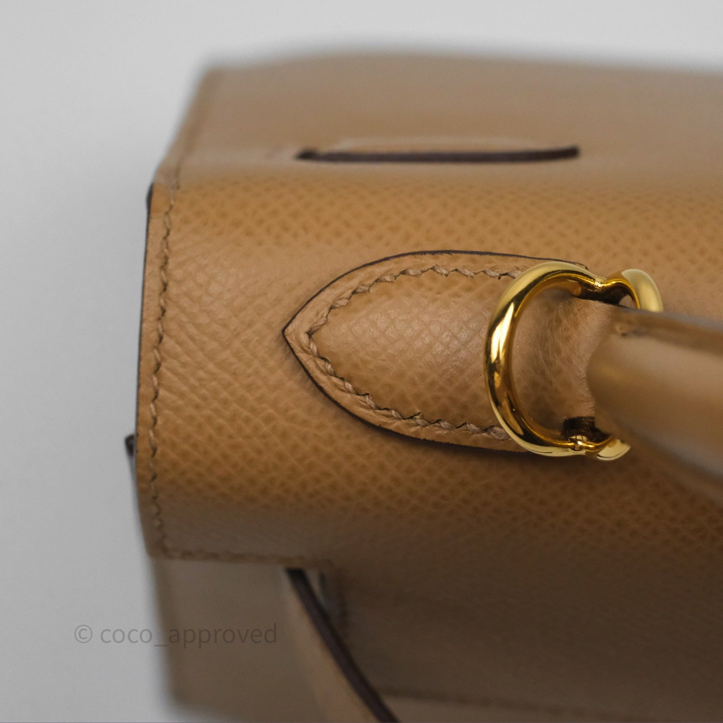 Hermès Sellier Kelly 25 Chai 0M Epsom Gold Hardware